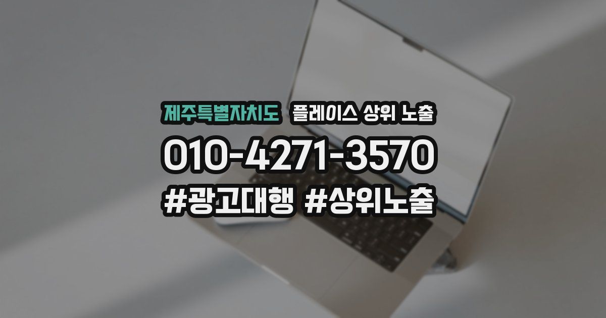 제주특별자치도 플레이스 상위 노출 개선