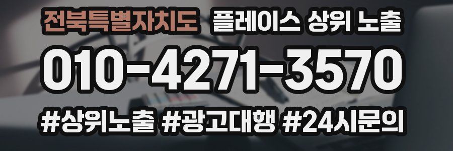 전북특별자치도 플레이스 상위 노출 개선