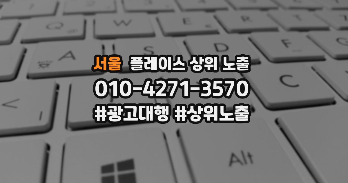 서울 플레이스 상위 노출 개선