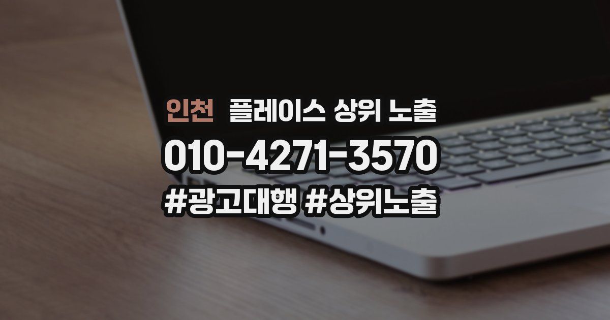 인천 플레이스 상위 노출 상담