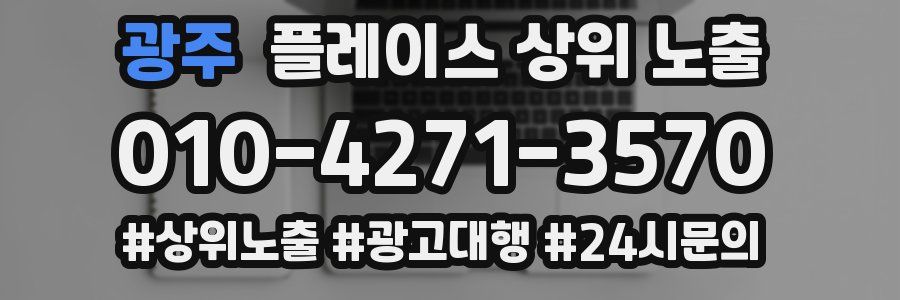 광주 플레이스 상위 노출