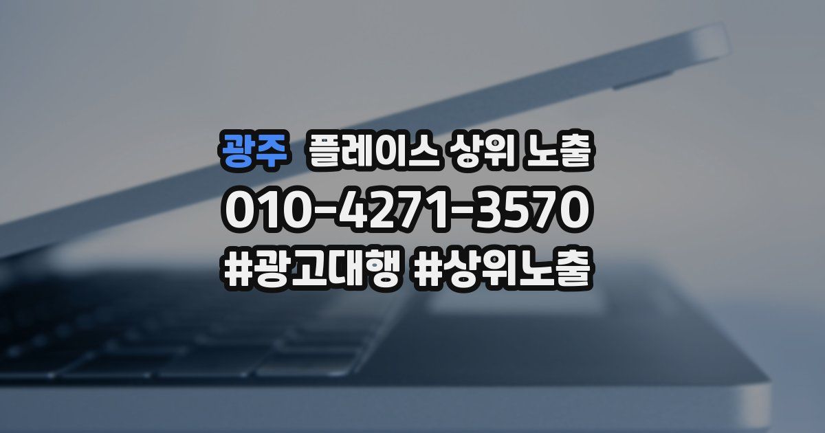 광주 플레이스 상위 노출 가이드