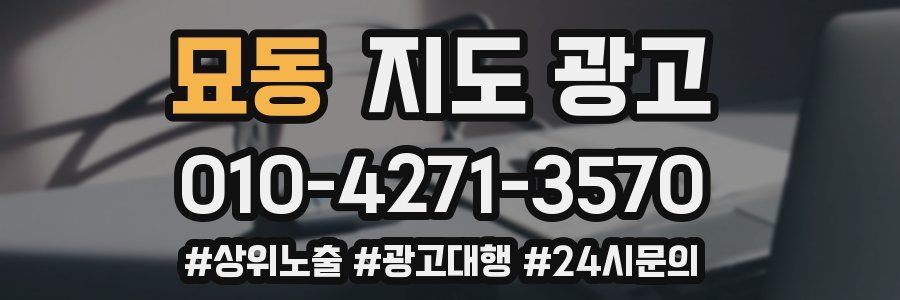 묘동 지도 광고