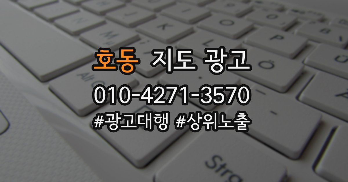 호동 지도 광고