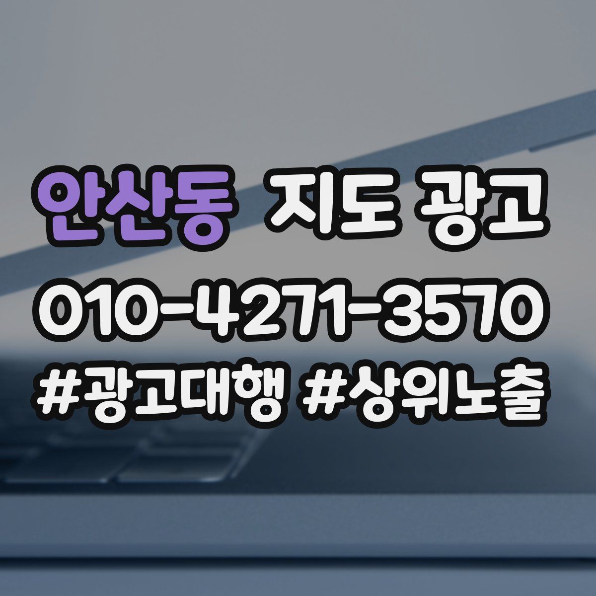 안산동 지도 광고