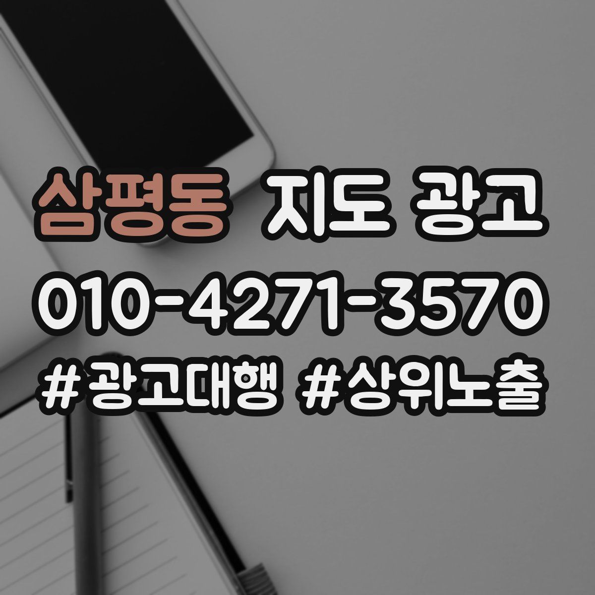 삼평동 지도 광고