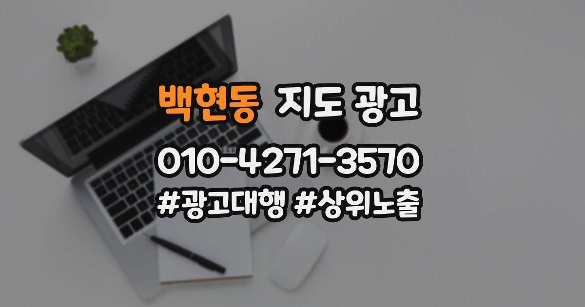 백현동 지도 광고