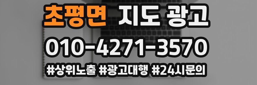 초평면 지도 광고