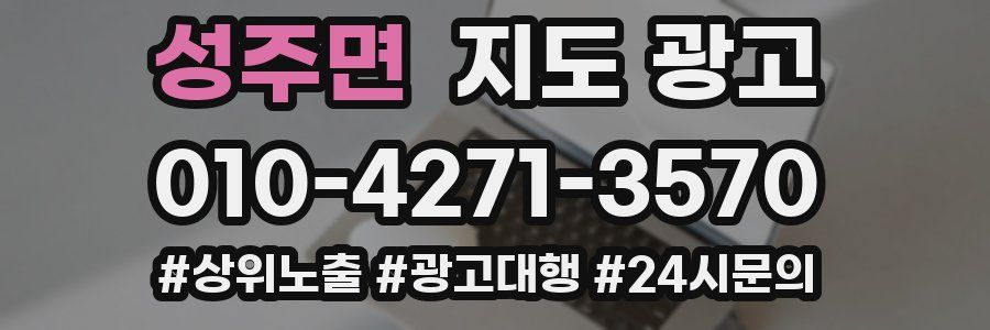 성주면 지도 광고