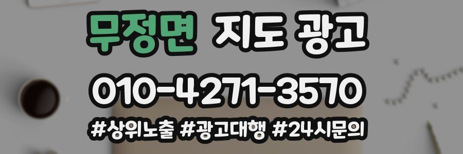 무정면 지도 광고