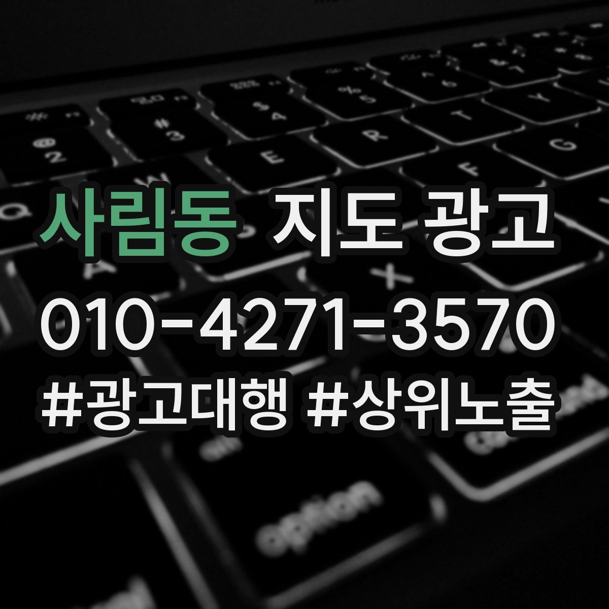 사림동 지도 광고
