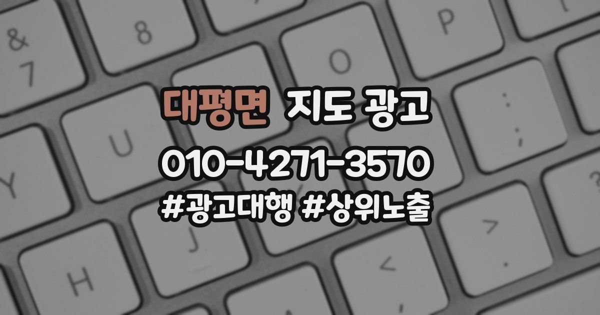 대평면 지도 광고