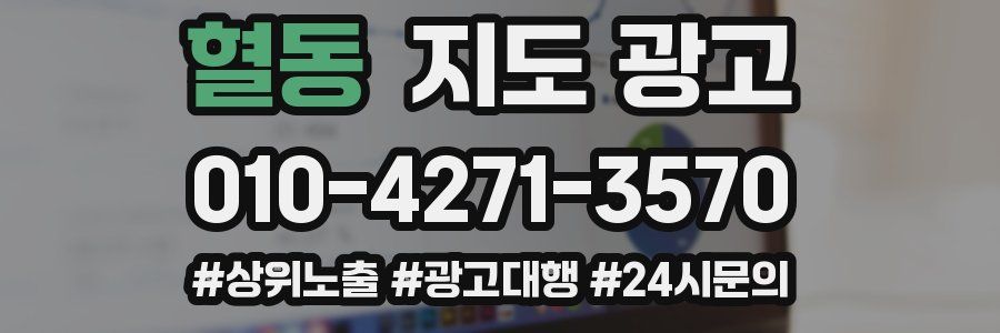 혈동 지도 광고