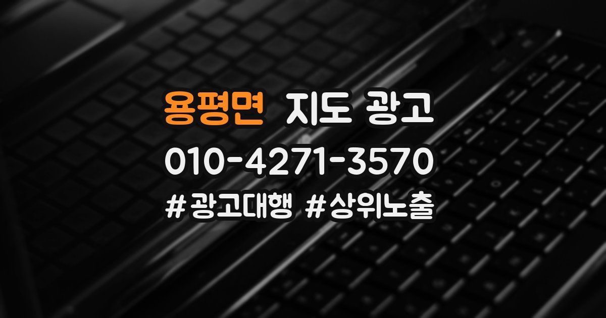 용평면 지도 광고