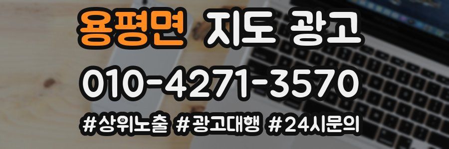 용평면 지도 광고