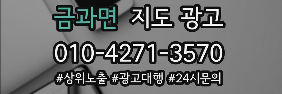 금과면 지도 광고