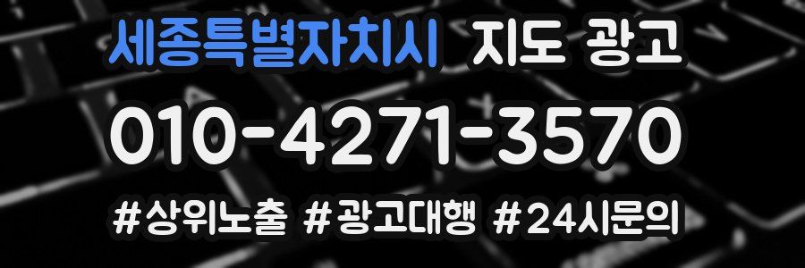 세종특별자치시 지도 광고