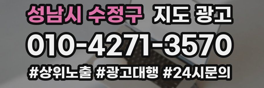 성남시 수정구 지도 광고