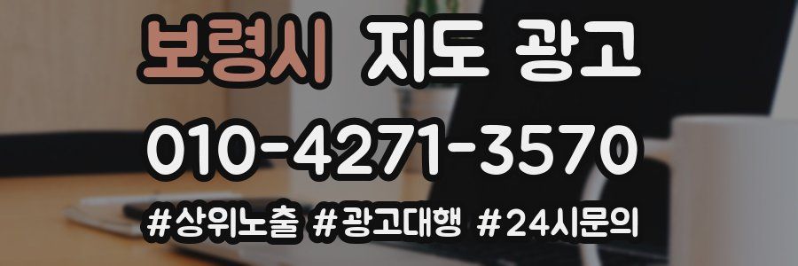보령시 지도 광고
