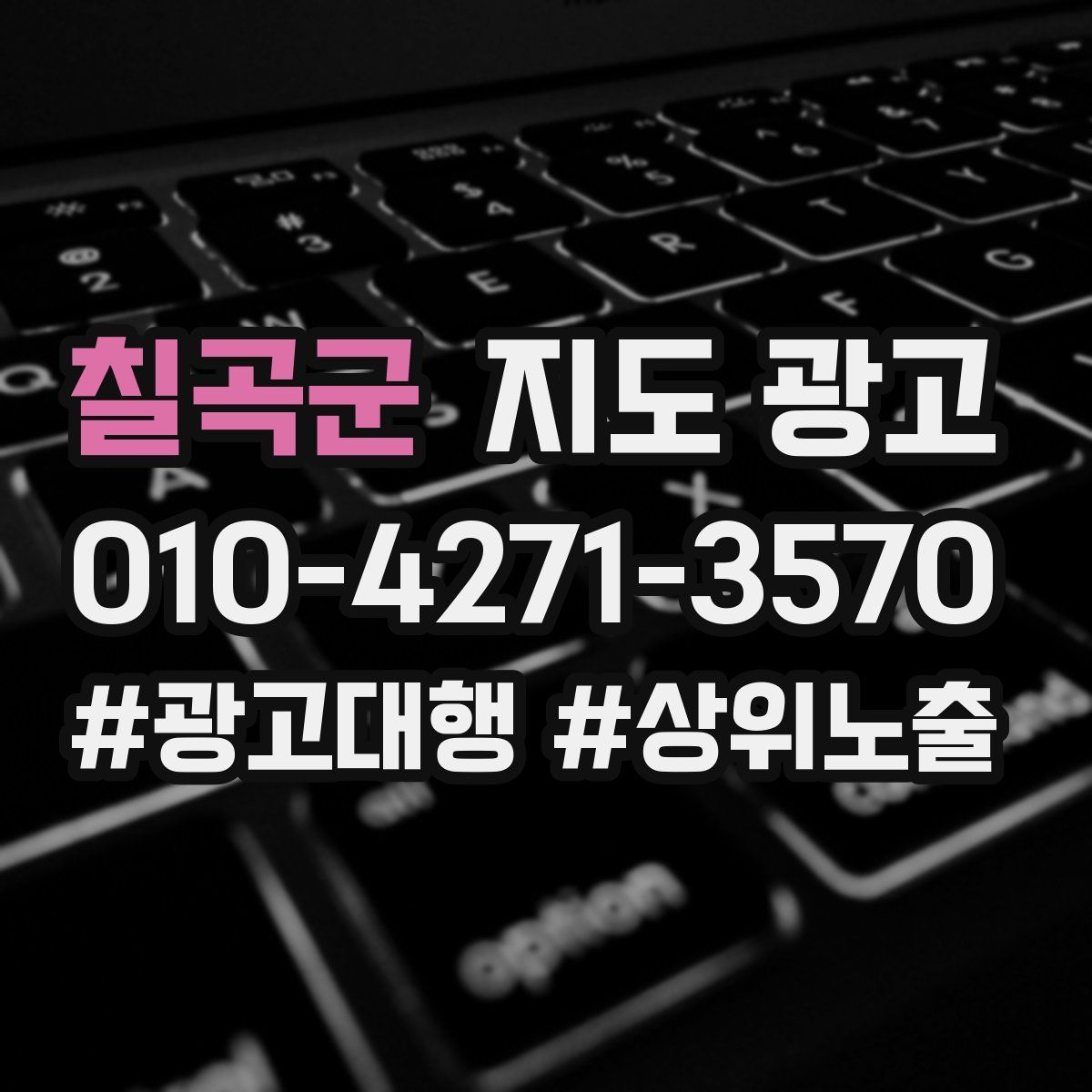칠곡군 지도 광고