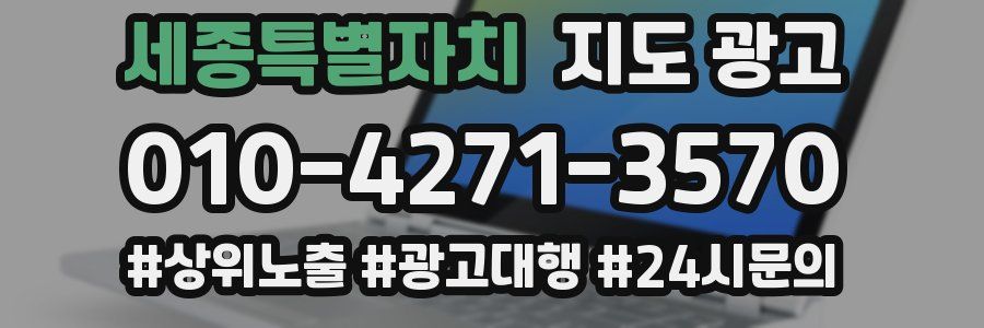 세종특별자치 지도 광고
