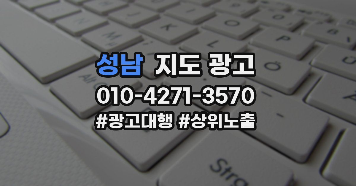성남 지도 광고