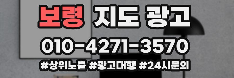 보령 지도 광고