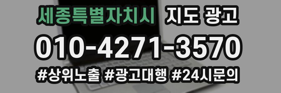세종특별자치시 지도 광고
