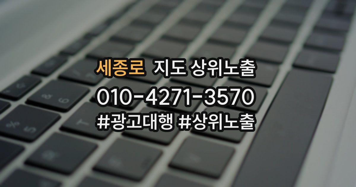 세종로 지도 상위 노출