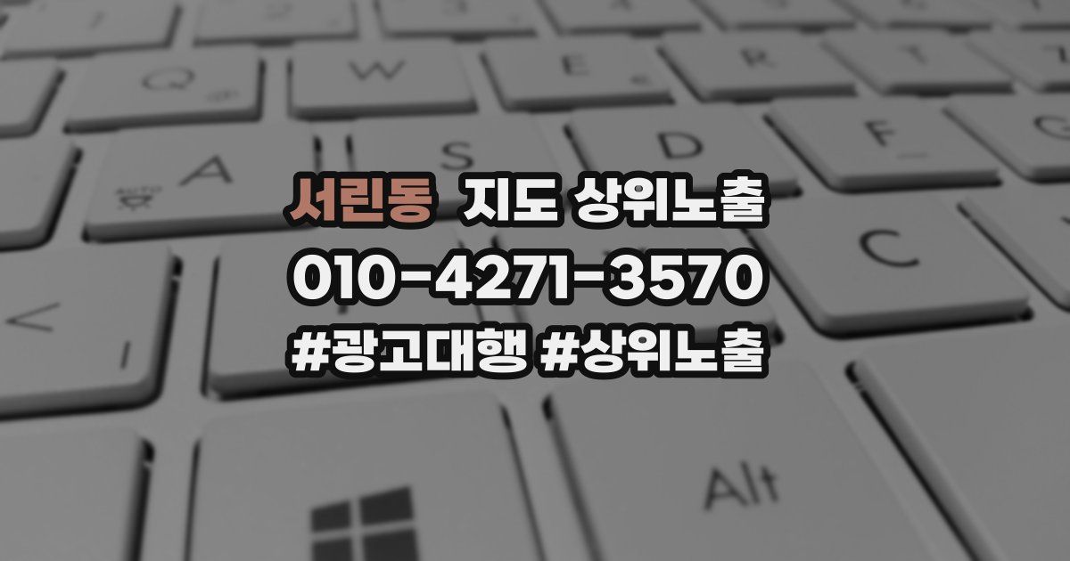 서린동 지도 상위 노출