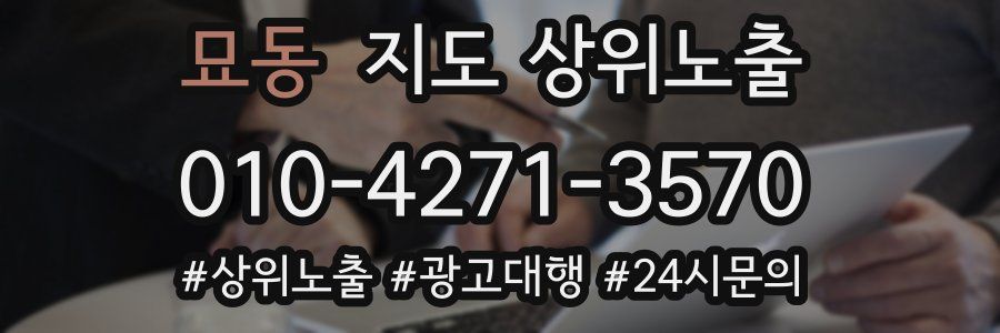 묘동 지도 상위 노출