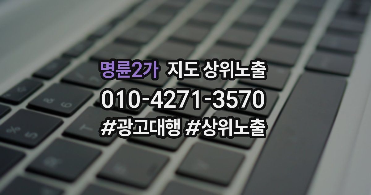명륜2가 지도 상위 노출
