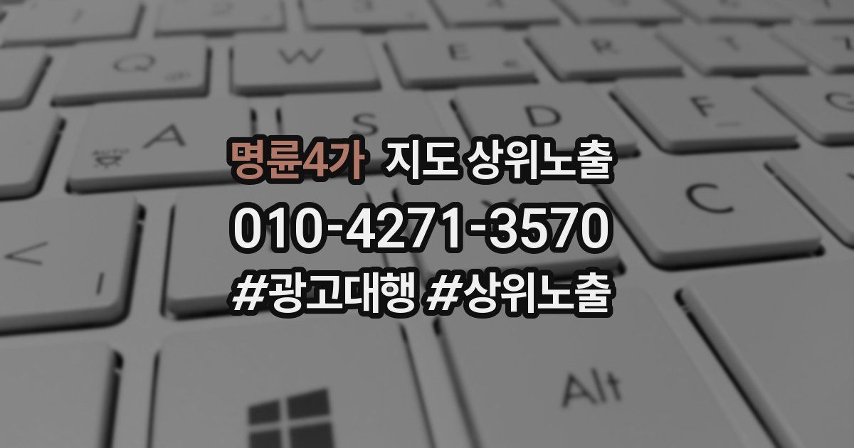 명륜4가 지도 상위 노출