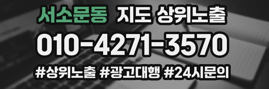 서소문동 지도 상위 노출