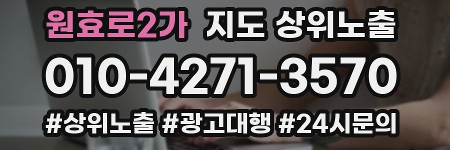 원효로2가 지도 상위 노출