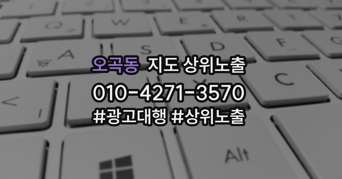 오곡동 지도 상위 노출