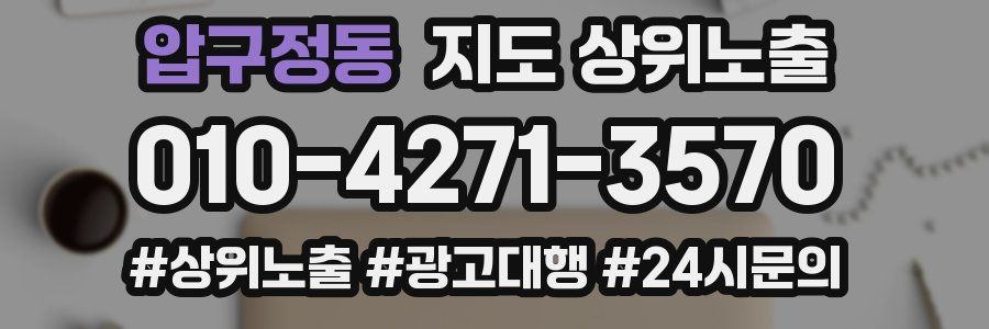 압구정동 지도 상위 노출