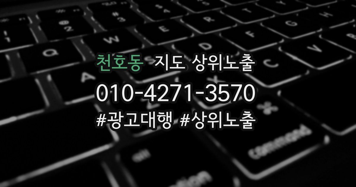 천호동 지도 상위 노출
