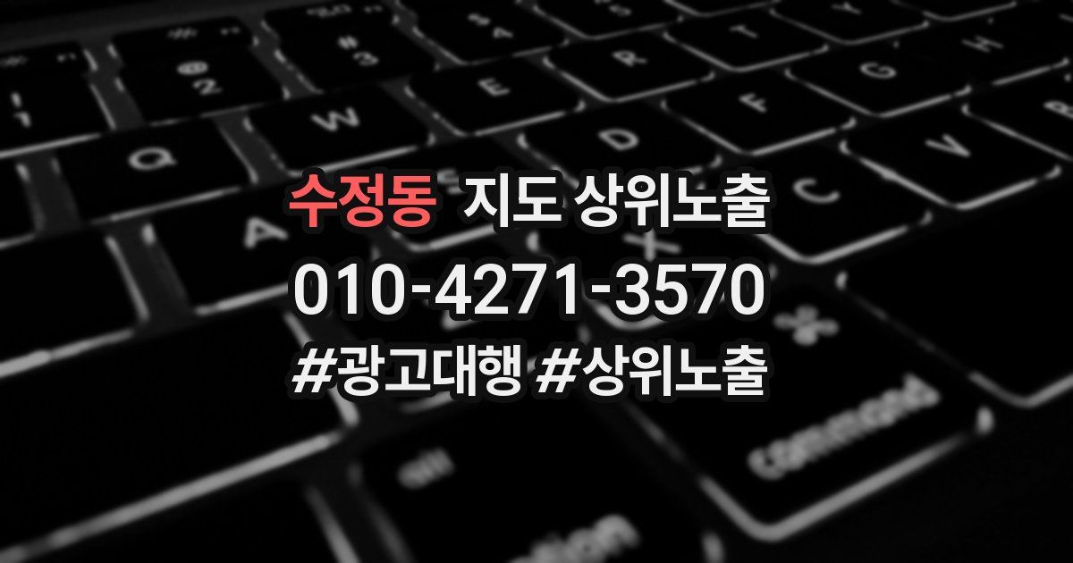 수정동 지도 상위 노출