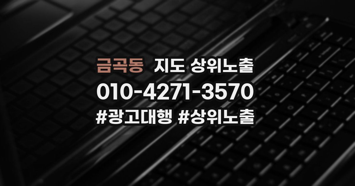 금곡동 지도 상위 노출