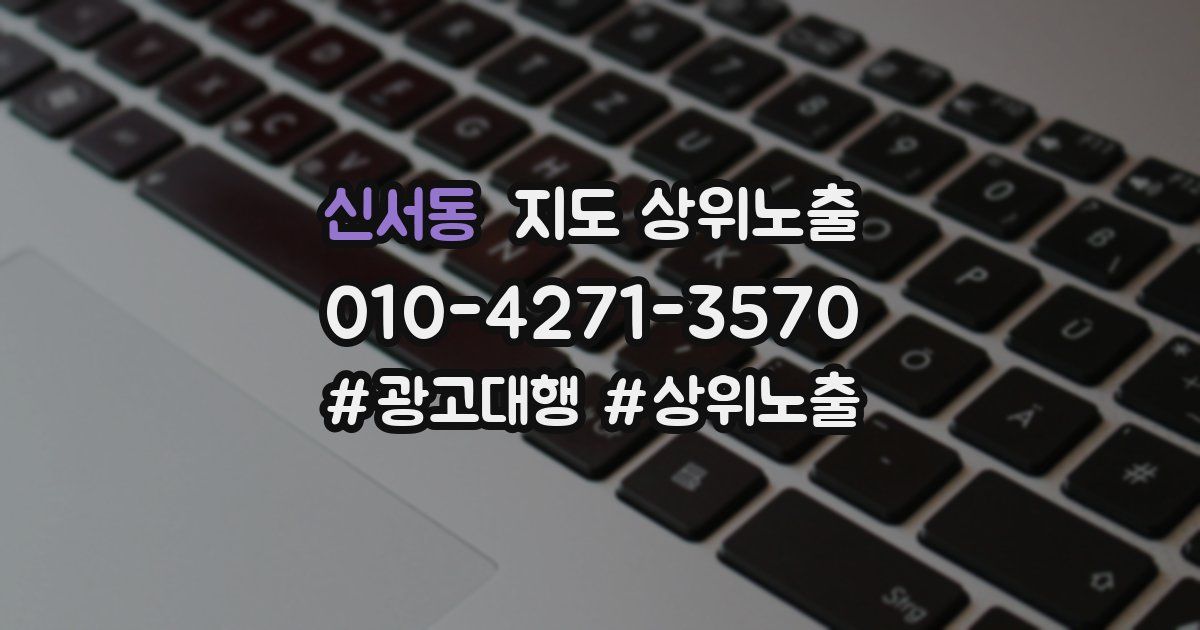 신서동 지도 상위 노출