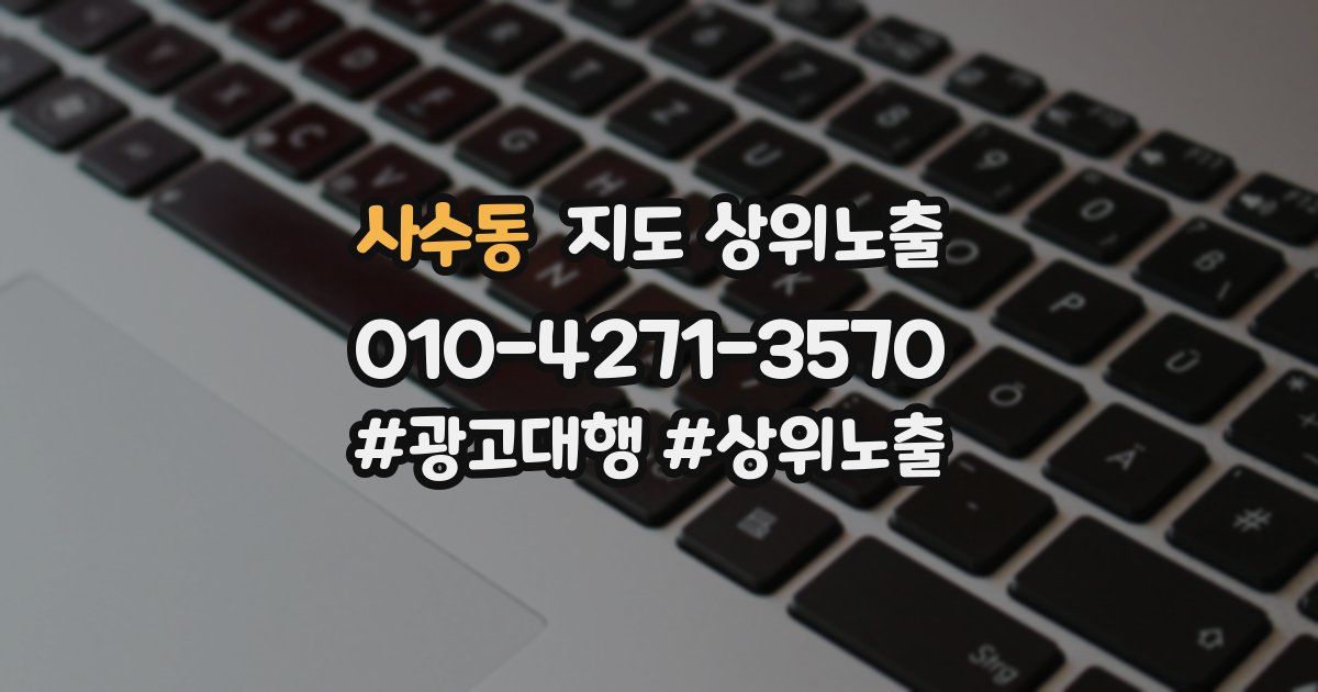사수동 지도 상위 노출