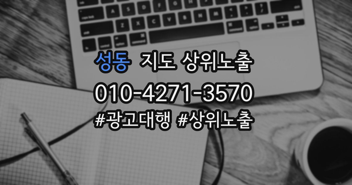 성동 지도 상위 노출