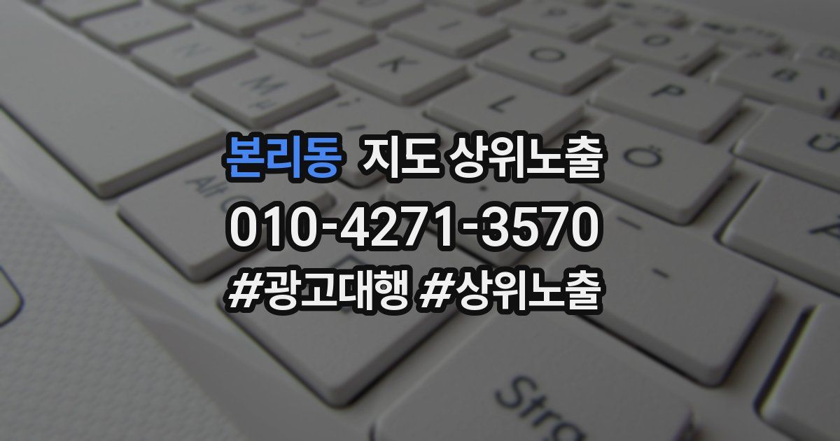 본리동 지도 상위 노출