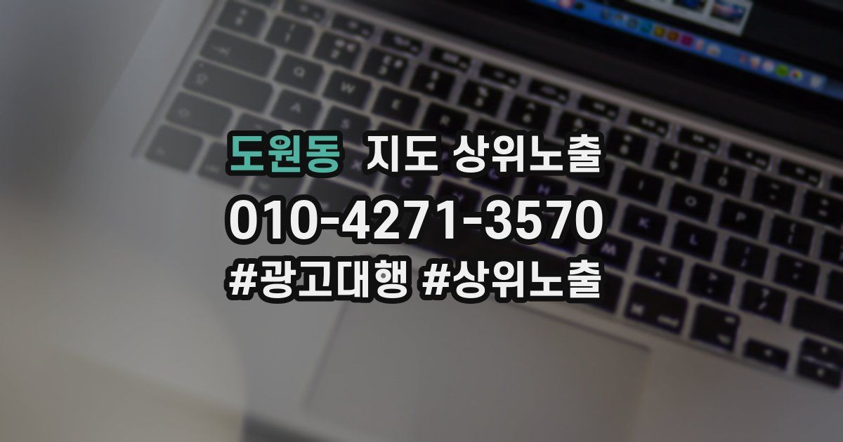 도원동 지도 상위 노출