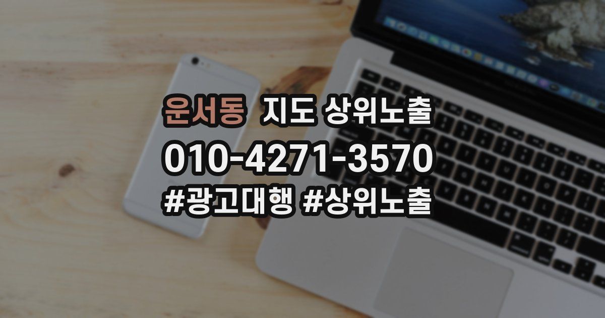 운서동 지도 상위 노출