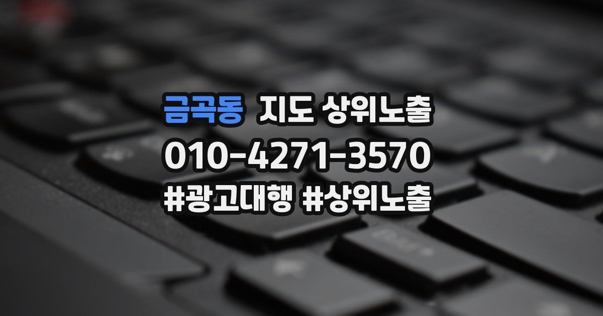 금곡동 지도 상위 노출
