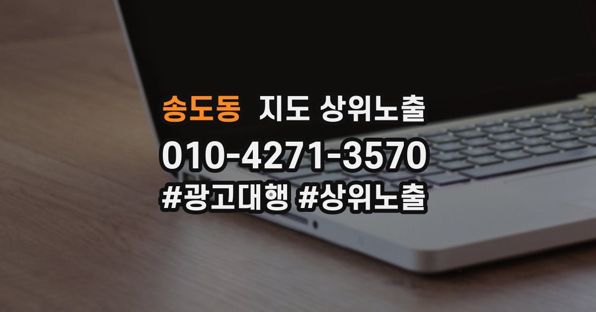 송도동 지도 상위 노출