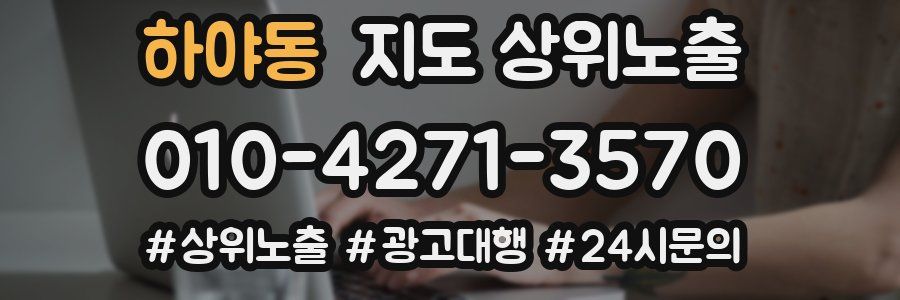 하야동 지도 상위 노출