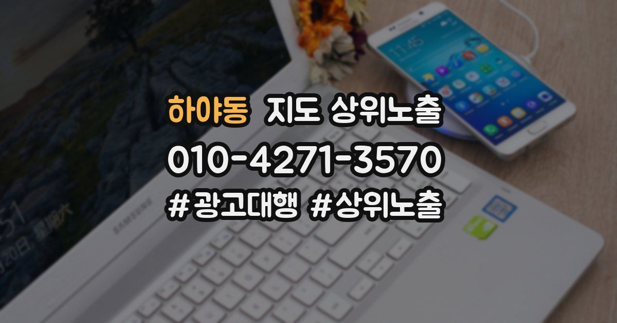 하야동 지도 상위 노출